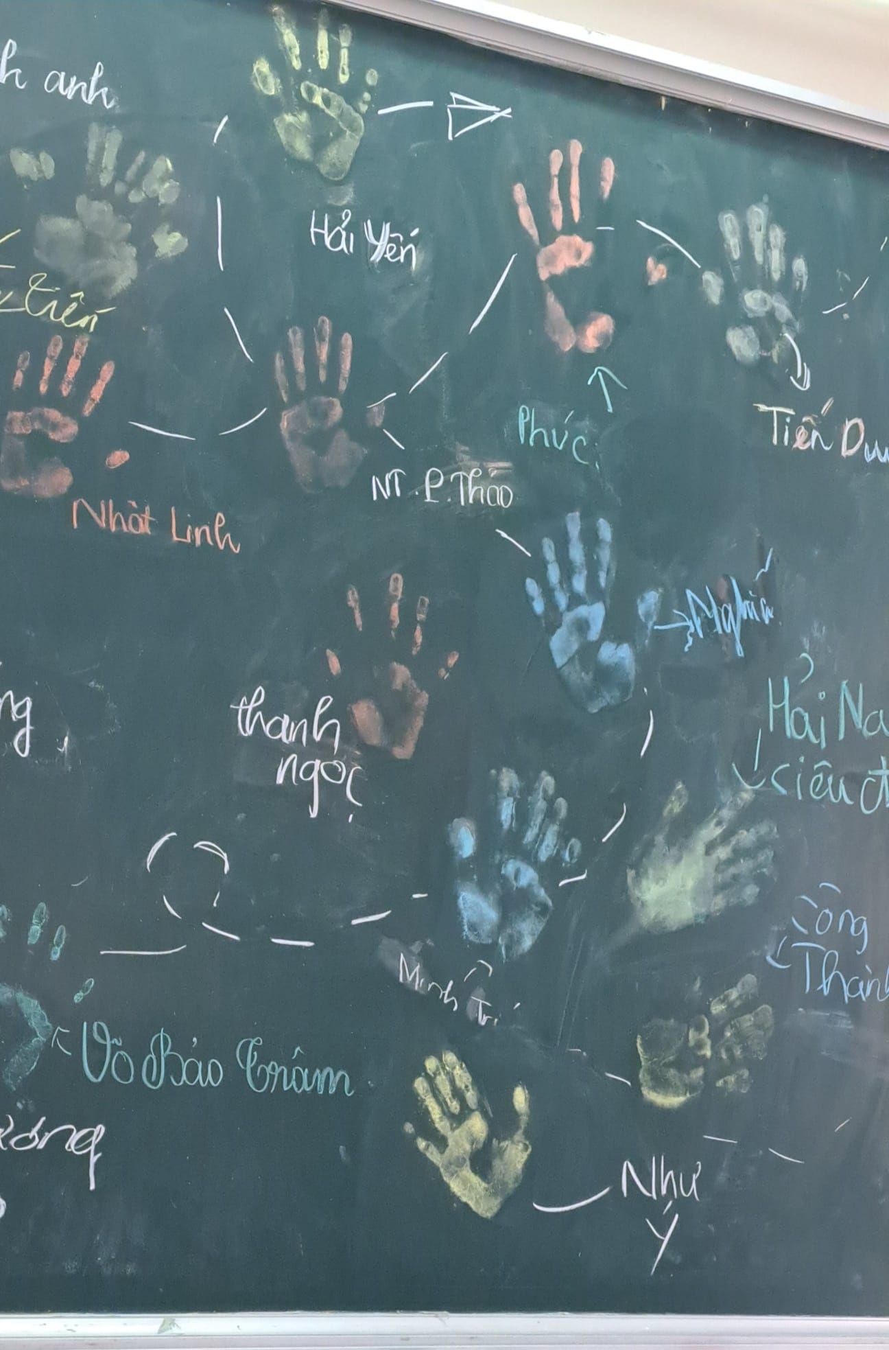 Những bàn tay của học trò thật ấn tượng. Ảnh: Nguyễn Duy Linh