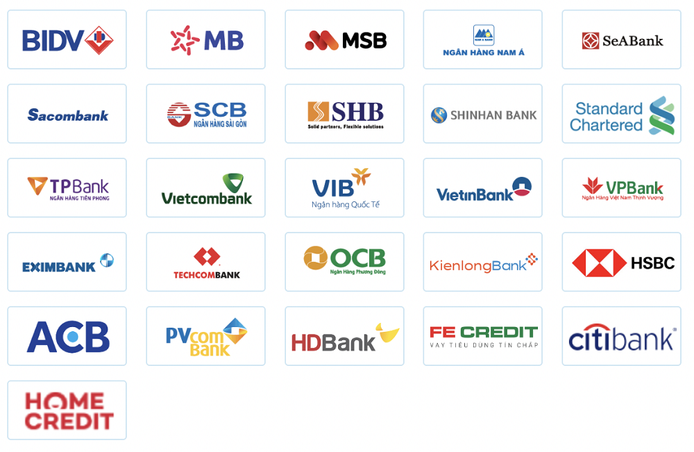 Danh sách các ngân hàng hỗ trợ trả góp 0% lãi suất qua Onepay