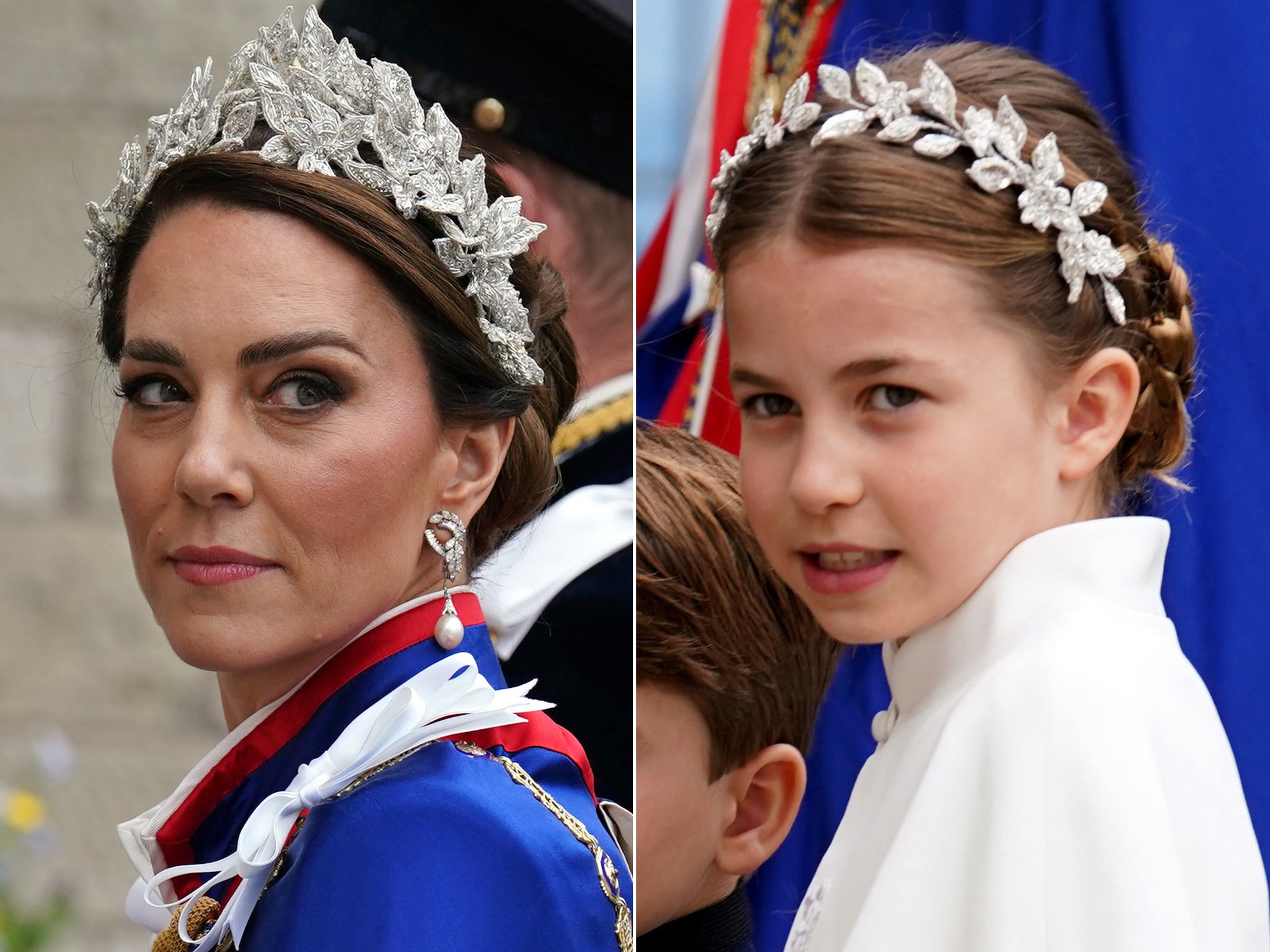 Hai mẹ con vương phi Kate Middleton mặc đồng điệu từ trang phục đến phụ kiện tại lễ đăng quang của vua Charles