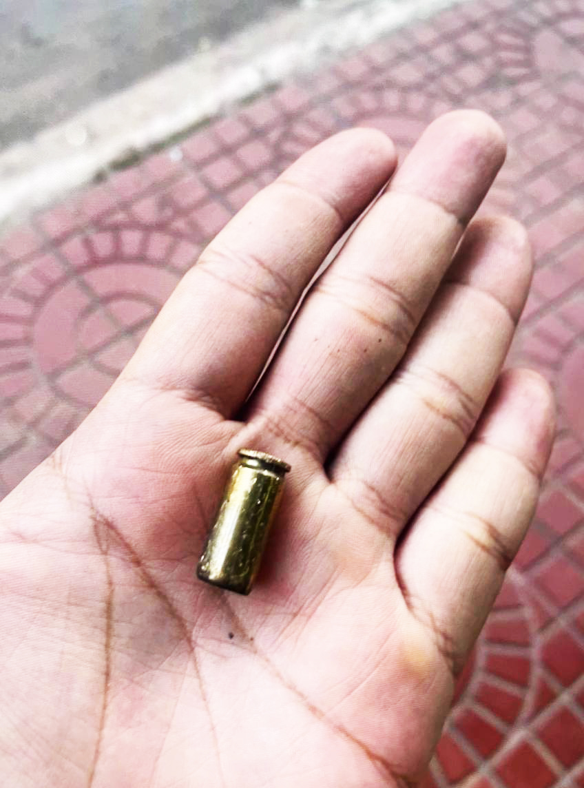 Vỏ đạn được thu thập tại hiện trường - ảnh công an cung cấp