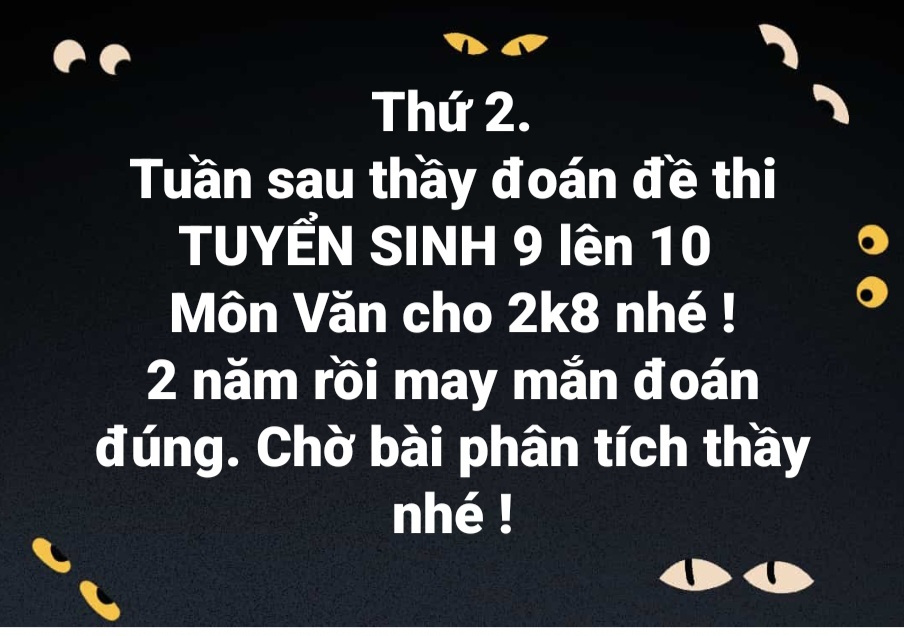 Trên mạng xã hội xuất hiện nhiều bài viết đoán đề