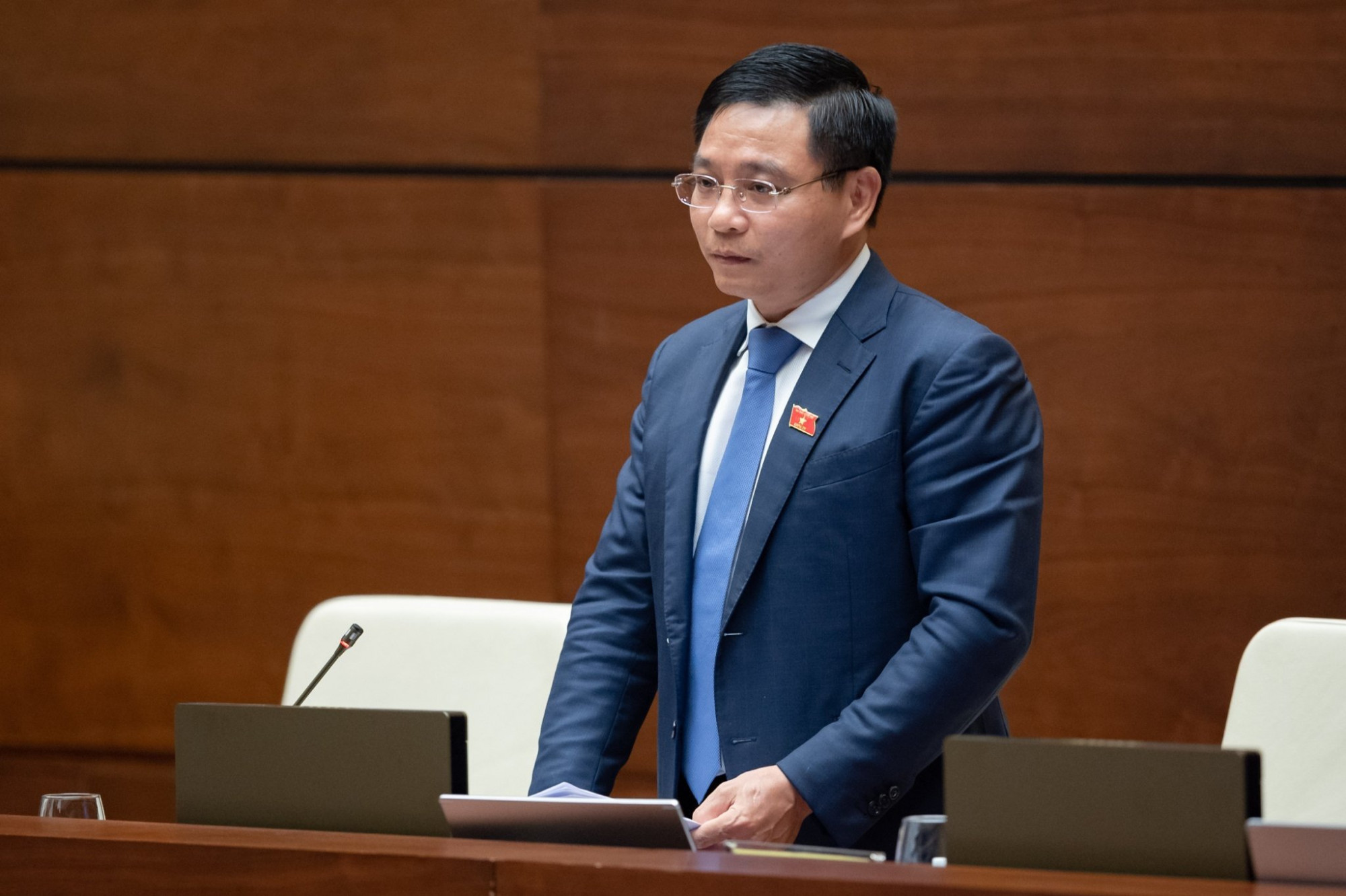 Bộ trưởng Nguyễn Văn Thắng trả lời ĐBQH về tiến độ dự án cao tốc Bến Lức - Long Thành