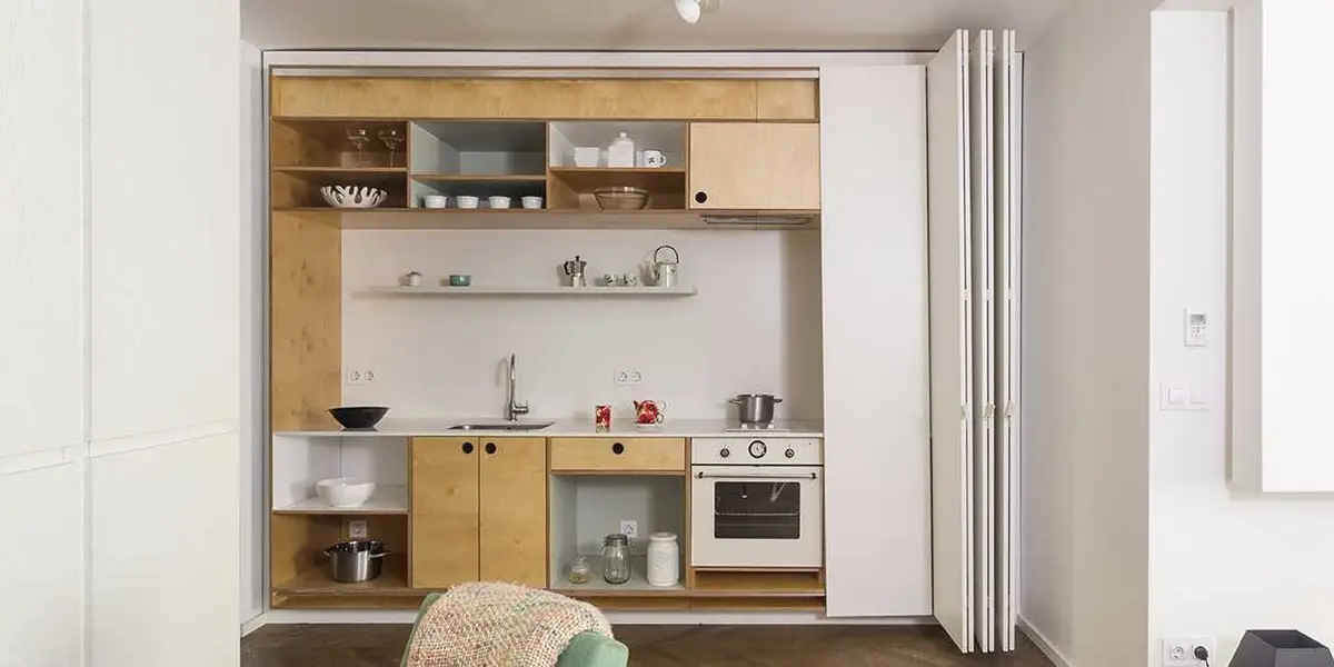 THIS KITCHEN TURNED CLOSET 
