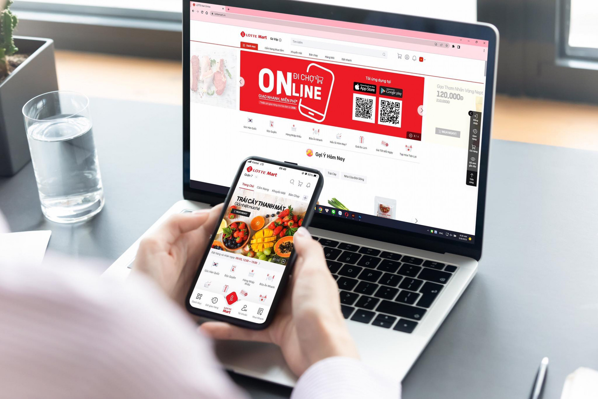 Ứng dụng đi chợ trực tuyến LOTTE Mart giúp khách hàng dễ dàng mua sắm online