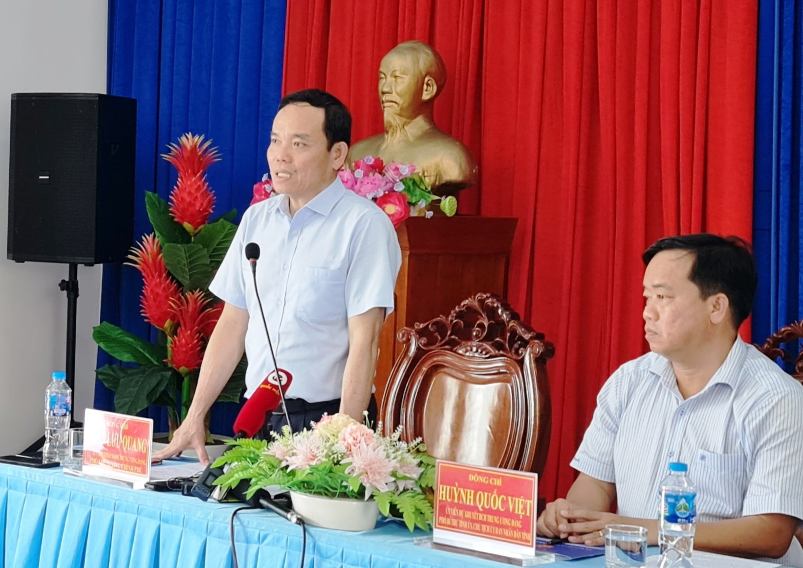 Phó thủ tướng Trần Lưu Quang phát biểu tại buổi làm việc với tỉnh Cà Mau