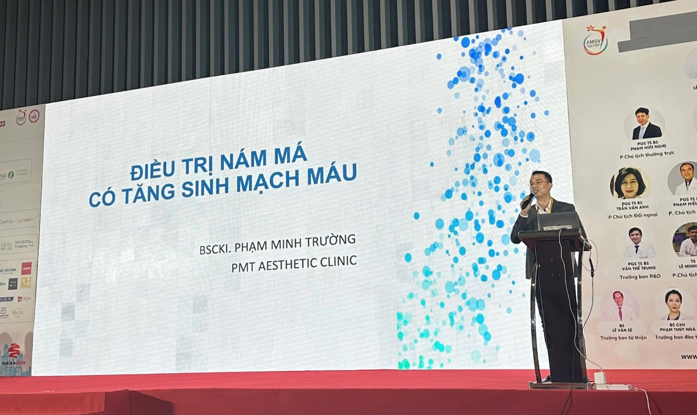 Bác sĩ Phạm Minh Trường chia sẻ tại hội nghị - Ảnh: nhân vật cung cấp