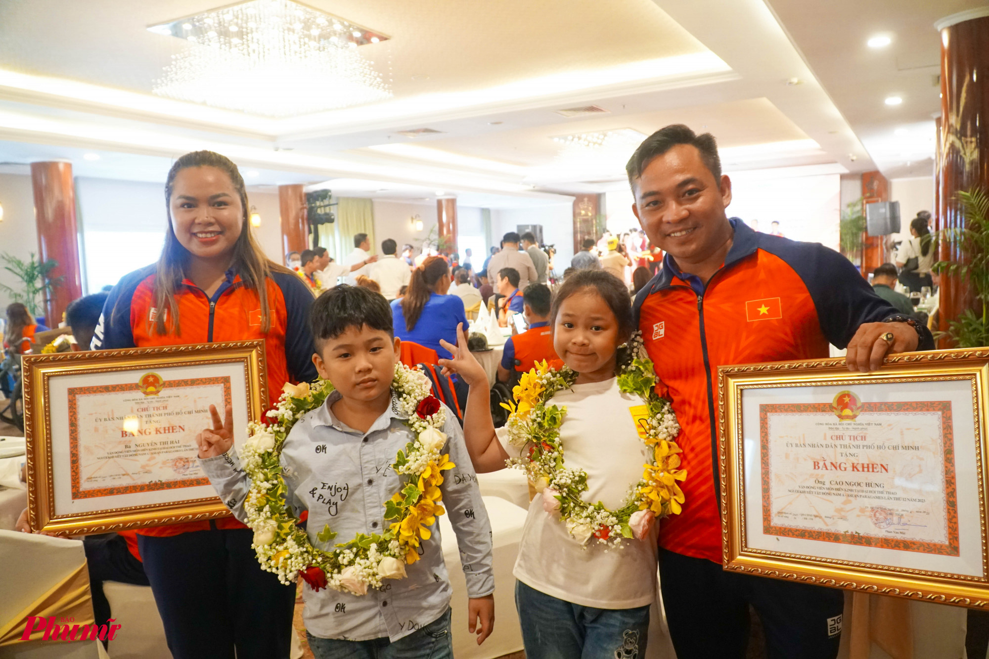 Gia đình VĐV Cao Ngọc Hùng, đều tham gia thể thao và có thành tích tốt lại hội thi làn này tại Campuchia