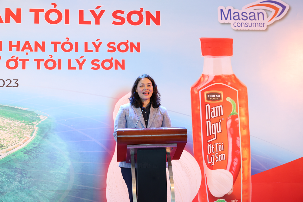 Bà Lê Thị Nga - Phó tổng giám đốc Công ty Masan Consumer phát biểu - Ảnh: Masan Group