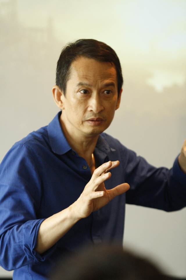 Đạo diễn Trần Anh Hùng tại chương trình Gặp gỡ mùa thu 2023.