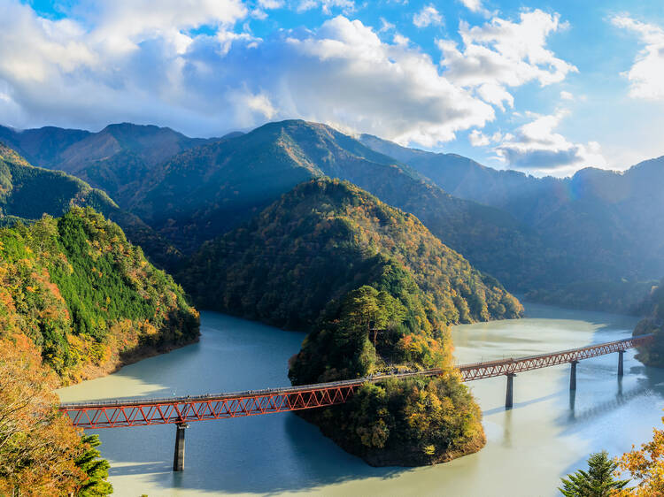 Ga Okoikojo, Shizuoka Nhà ga có phong cảnh đẹp khó tin này nằm nép mình trên đỉnh một vách đá phía trên Hồ Sesso ở trung tâm Shizuoka. Khu vực này nổi tiếng với hoạt động đi bộ đường dài, nhưng bạn cũng sẽ tìm thấy Kojo Station Café nhỏ ở đây (từ Thứ Sáu đến Thứ Hai, từ 11 giờ sáng đến 6 giờ chiều). Nếu yêu thích độ cao, bạn có thể đi bộ qua cầu đường sắt để đến đài quan sát để có tầm nhìn bao quát khu vực.