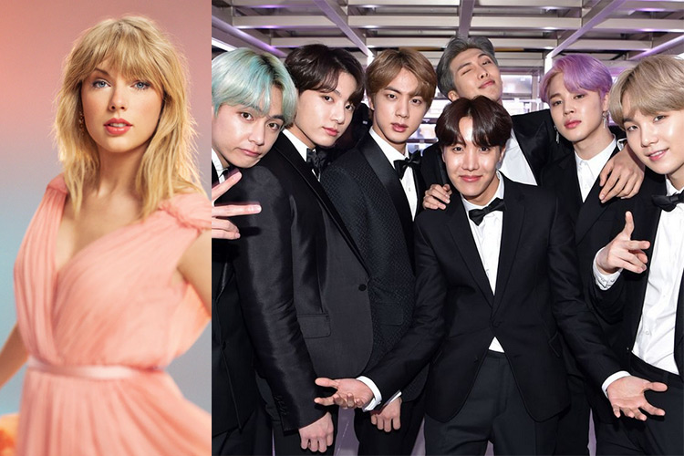 Taylor Swift và BTS khẳng định sức hút toàn cầu.