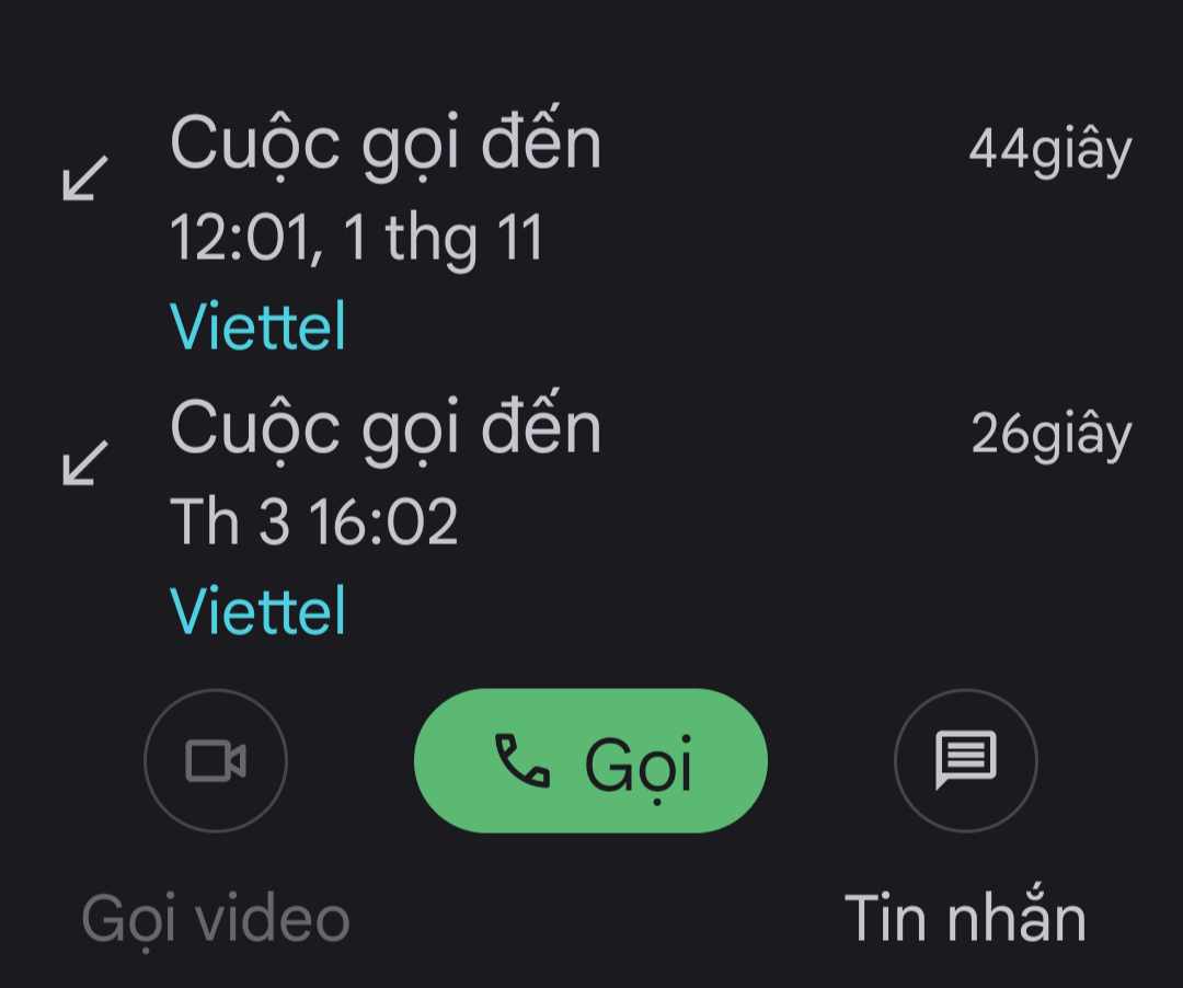 Không gọi khách nhưng tự ghi nhận cuộc gọi, tự ghi nhận lý do giao hàng không thành công (Ảnh chụp màn hình điện thoại)