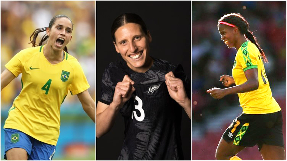 Từ trái qua: Rafaelle Souza (Brazil), Rebekah Stott (New Zealand) và Khadija Shaw (Jamaica), 3 trong số những nữ chiến binh có mặt ở FIFA Women’s World Cup 2023 - Nguồn ảnh: KEEPUP