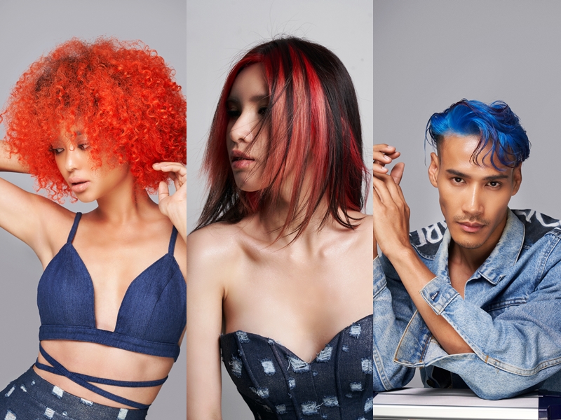Những nghệ sĩ trẻ như rapper Như Mỹ, người mẫu Châu Sa, tiktoker Dantee, vũ công Hoài Đan… đã lựa chọn xu hướng này cho mái tóc mùa hè khác biệt. Họ đều diện trang phục denim để làm nổi bật lên màu tóc và tự tin thể hiện cá tính riêng.
