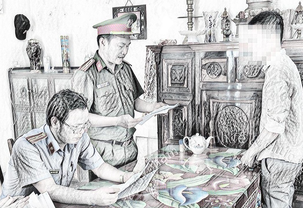 Ông N. bị cảnh sát bắt tạm giam - ảnh: Báo Quảng Ngãi