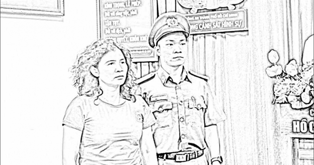 Cơ quan CSĐT Công an TPHCM đọc quyết định khởi tố bị can, thi hành lệnh bắt tạm giam đối với bà Đặng Thị Hàn Ni hồi tháng 2/2023 - Ảnh: Công an cung cấp
