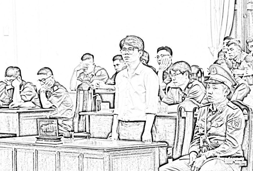 Bị cáo Nguyễn Lê Tấn Tài tại phiên tòa