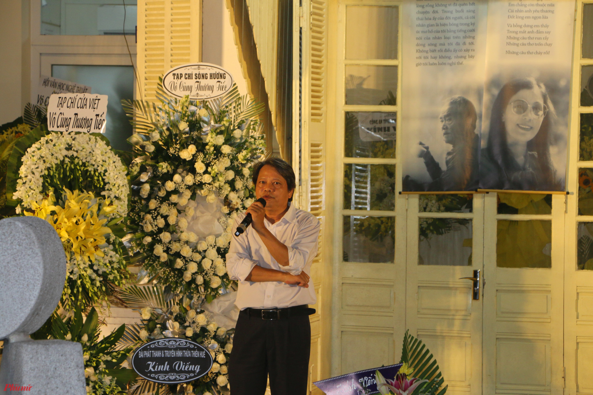 Nhà văn Hồ Đăng Thanh Ngọc chia sẻ cảm xúc trong đêm đêm thơ nhạc tưởng nhớ vợ chồng nhà văn Hoàng Phủ Ngọc Tường