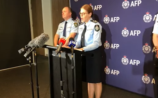 Cảnh sát liên bang Úc thông báo về vụ án trong buổi họp báo ngày 1/8