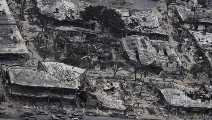 Quang cảnh từ trên không của cộng đồng Lahaina vào ngày 10/8 sau những trận cháy rừng - Ảnh: REUTERS
