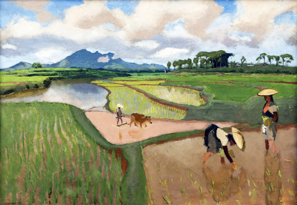 Tác phẩm Núi Ba Vì nhìn từ cánh đồng lúa Sơn Tây của danh họa Joseph Inguimberty sẽ được trưng bày tại Mộng Viễn Đông -  Nguồn ảnh: Sotheby’s