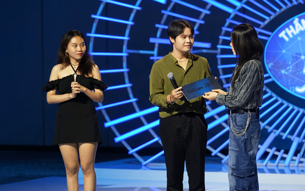 Một thí sinh được trao vé bạc tại Vietnam Idol 2023 - Ảnh do ban tổ chức cung cấp