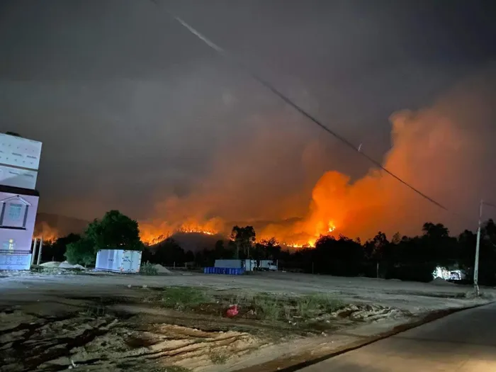 Tỉnh Phú Yên huy động lực lượng suốt đêm dập tắt vụ cháy rừng.