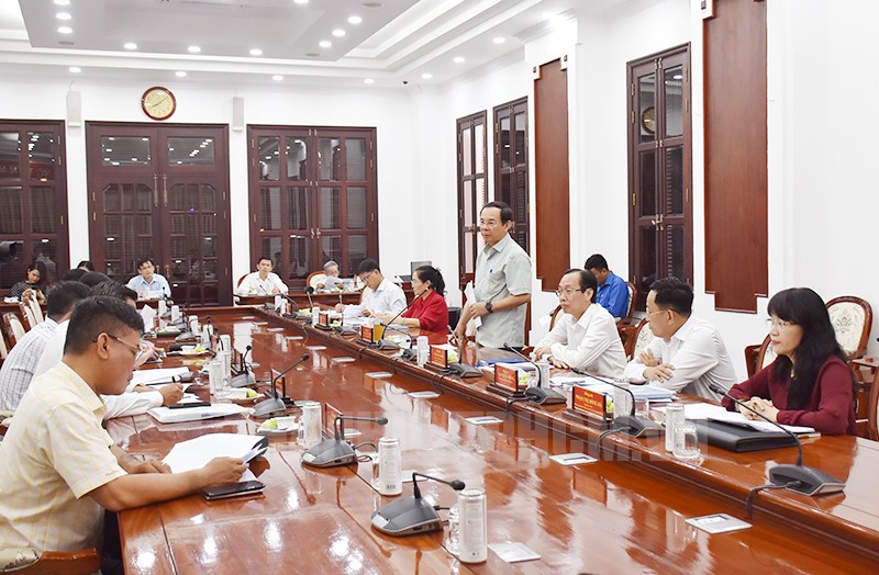Bí thư Thành ủy TPHCM Nguyễn Văn Nên chủ trì cuộc họp định kỳ của Thường trực Ban Chỉ đạo PCTNTC TPHCM - Ảnh: Thanhuytphcm.vn