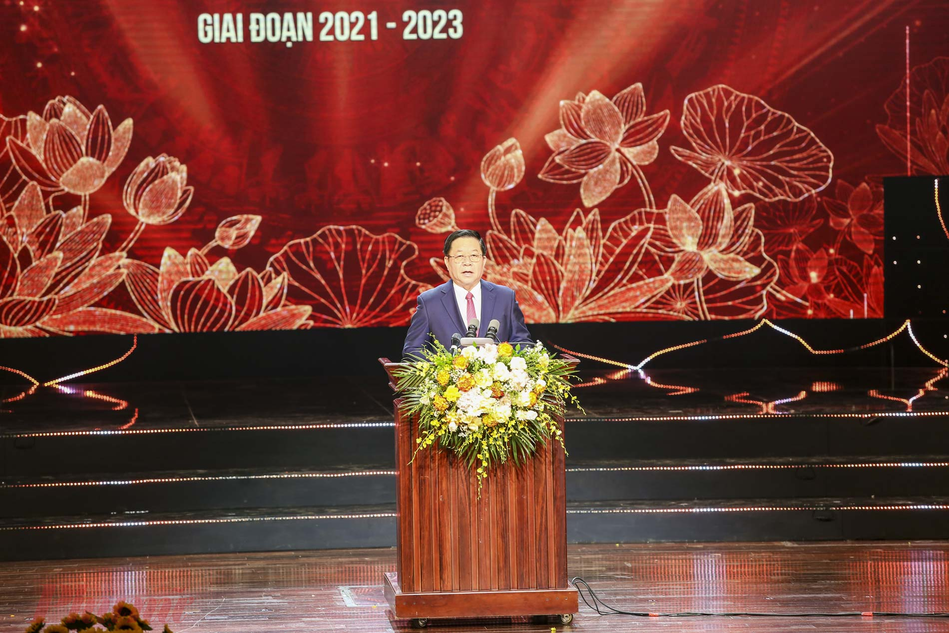 Đồng chí Nguyễn Trọng Nghĩa, Bí thư Trung ương Đảng, Trưởng Ban Tuyên giáo Trung ương phát biểu tại Lễ trao giải.