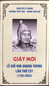 ông Nguyễn Đắc Xuân chủ tịch Hội ký, gửi mời tham dự Lễ giỗ, thắp hương cho Hoàng đế Quang Trung vào ngày 13/09/2023