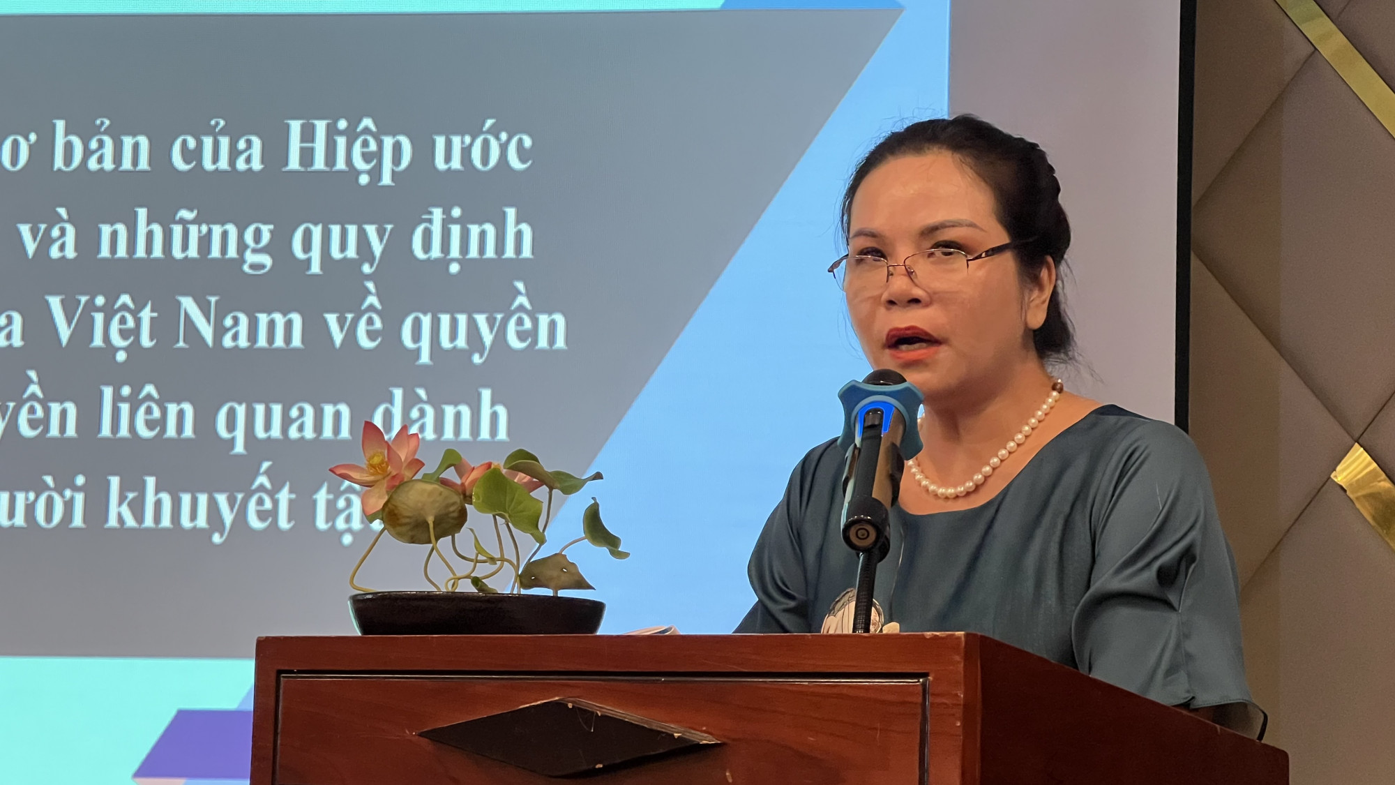 Bà Phạm Thị Kim Oanh, Phó Cục trưởng Cục Bản quyền: “Hiệp ước Marrakesh quy định các quốc gia thành viên khi quy định về việc áp dụng các biện pháp công nghệ không được gây cản trở những người thụ hưởng được hưởng lợi từ những giới hạn và ngoại lệ quy định từ Hiệp ước này 