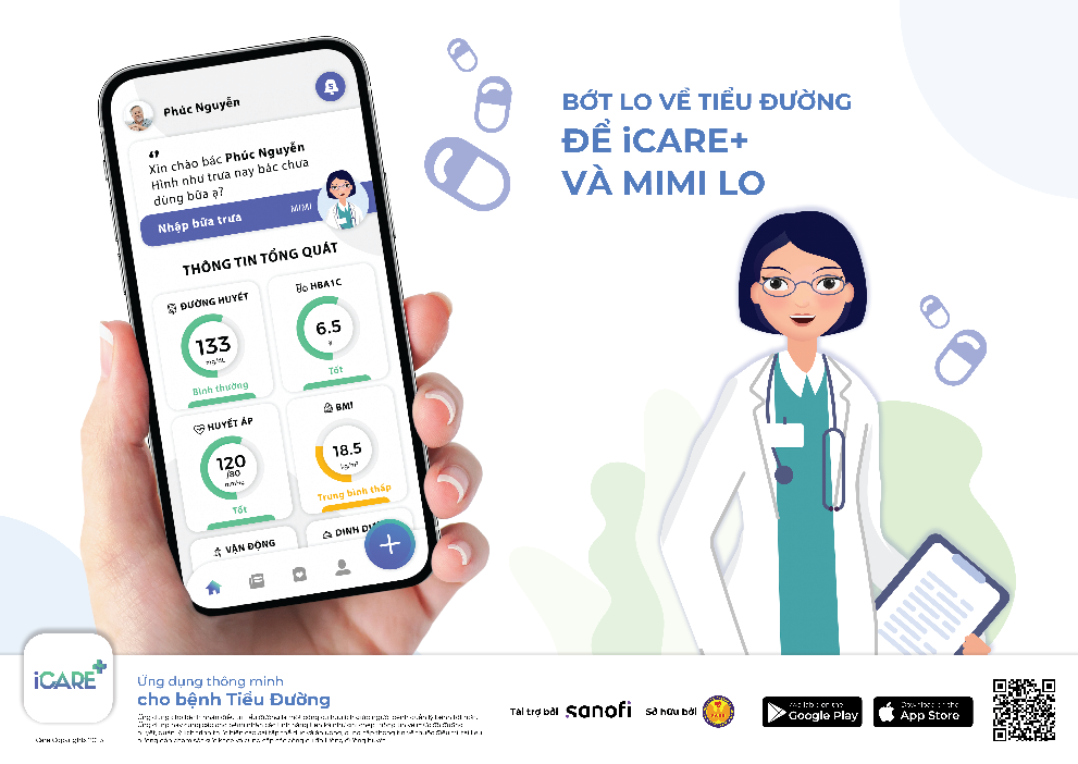 iCARE+ - ứng dụng thông minh cho bệnh nhân đái tháo đường và người thân