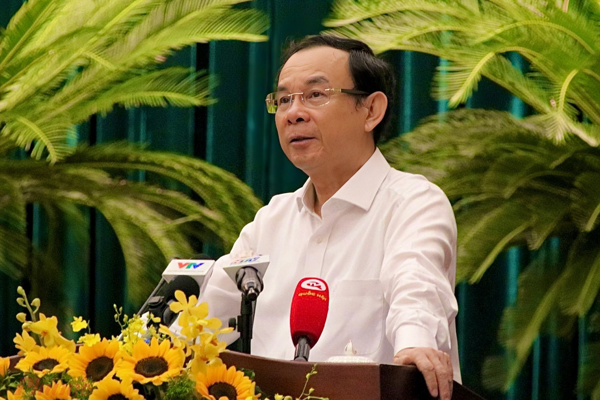 Bí thư Thành uỷ TPHCM Nguyễn Văn Nên phát biểu khai mạc tại hội nghị
