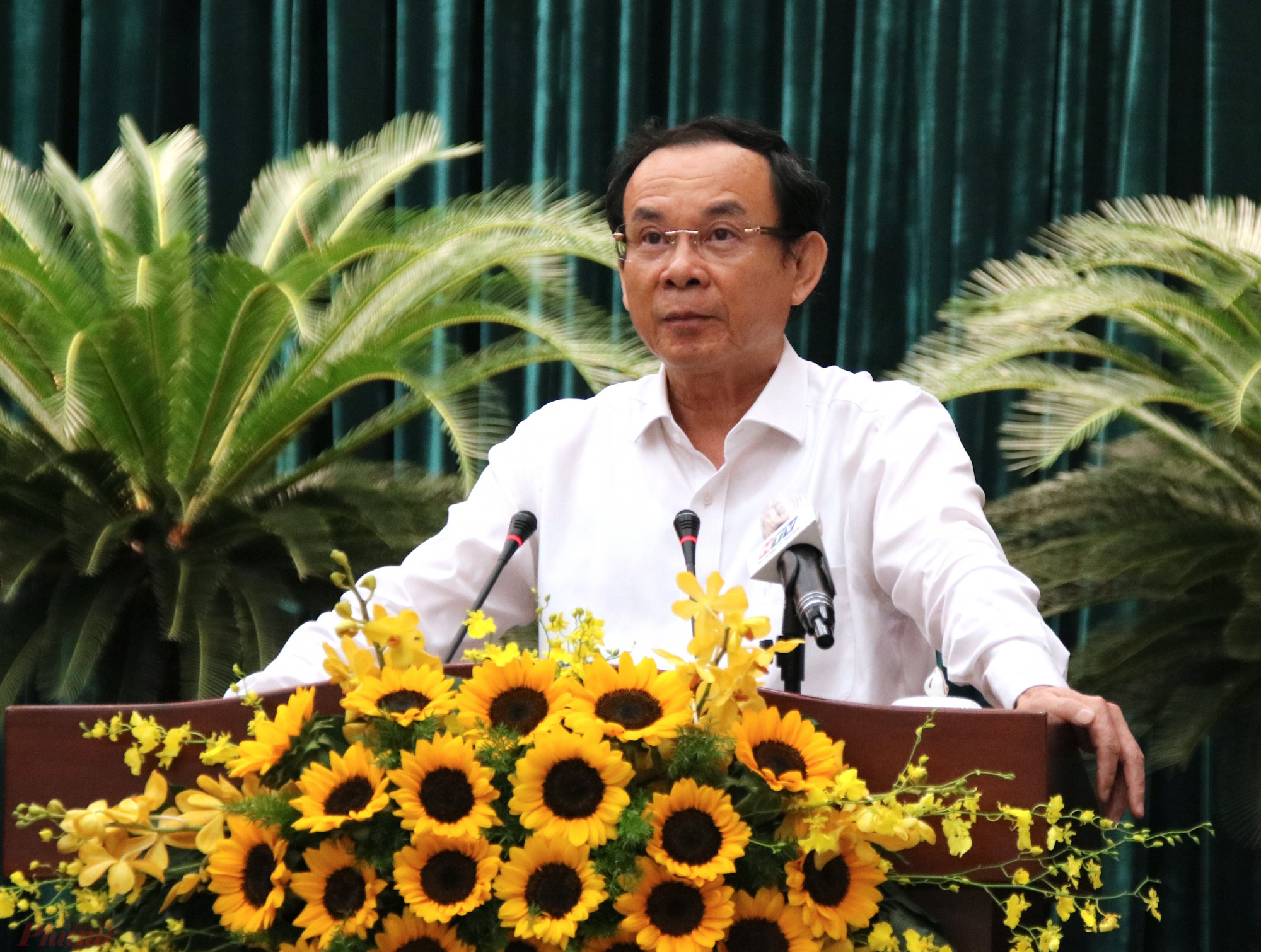 Bí thư Thành uỷ TPHCM Nguyễn Văn Nên phát biểu chỉ đạo tại hội nghị