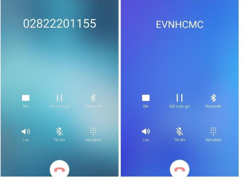 Ngành điện TP.HCM liên lạc với khách hàng qua Voice Brandname là “EVNHCMC” đối với mạng Viettel và Mobifone ; đối với các nhà mạng khác sẽ hiển thị số điện thoại 028 22201155