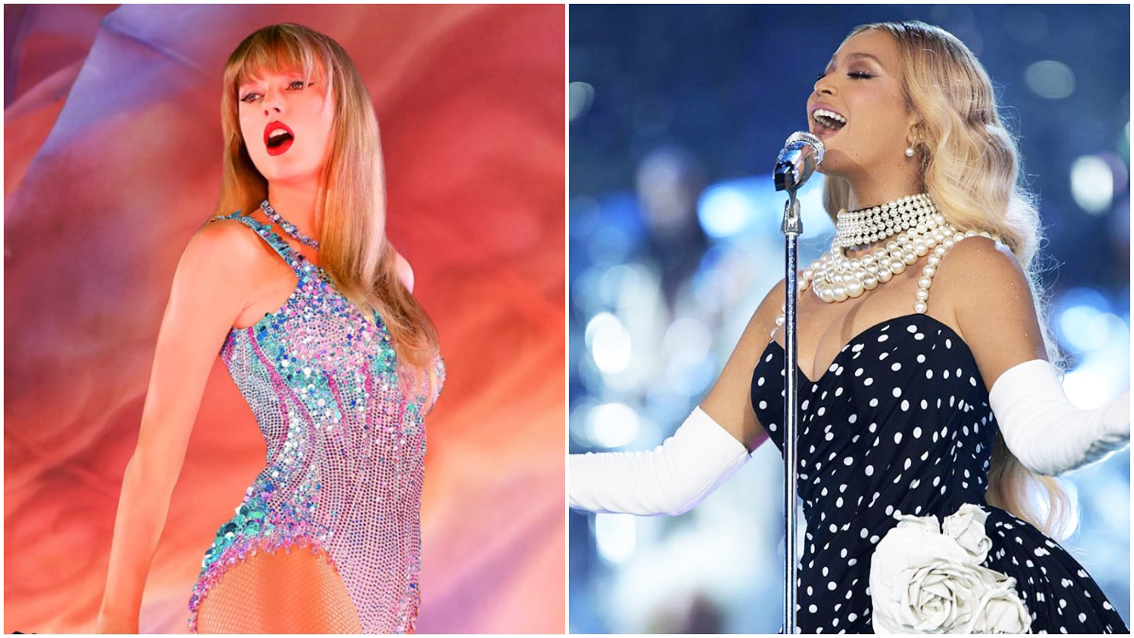 Phim hòa nhạc của Taylor Swift (trái) và Beyoncé Knowles (phải) dự báo sẽ đem lại doanh thu cao cho phòng vé