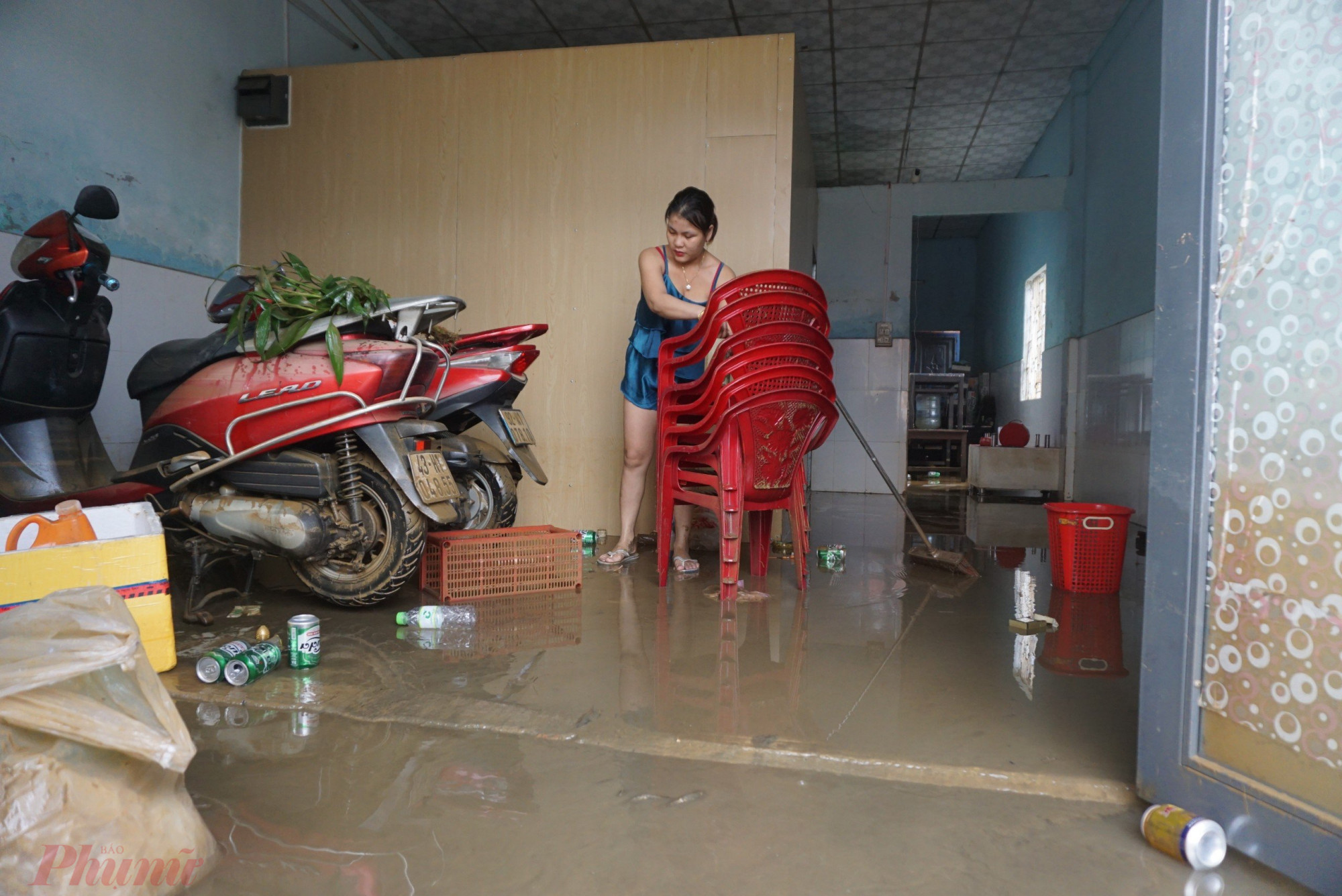 Khu vực này, nhiều nhà dân ngập sâu đến 1,5m