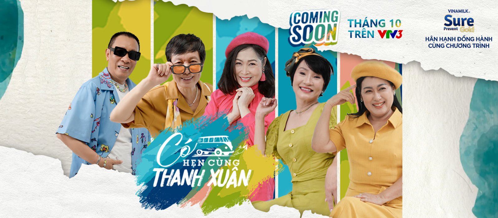 “Có hẹn cùng thanh xuân” hứa hẹn là chương trình truyền hình thực tế “ăn khách” với sự tham gia của dàn diễn viên, nhà báo gạo cội - Ảnh: Vinamilk