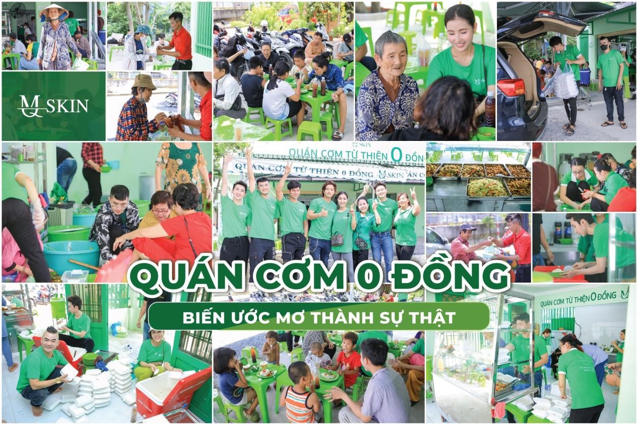 Quán cơm 0 đồng sau thời gian dài ấp ủ đã hoạt động được 2 tháng với sự ủng hộ của cộng đồng mạng - Ảnh: nhân vật cung cấp