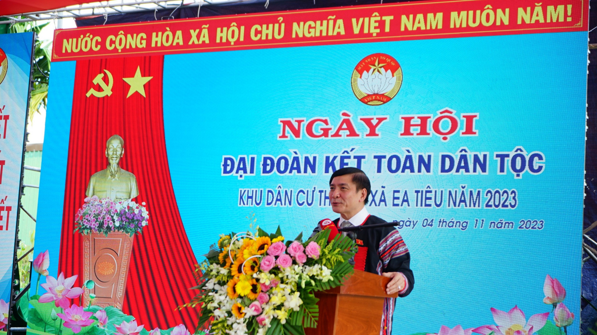Tổng Thư ký Quốc hội Bùi Văn Cường phát biểu tại ngày hội
