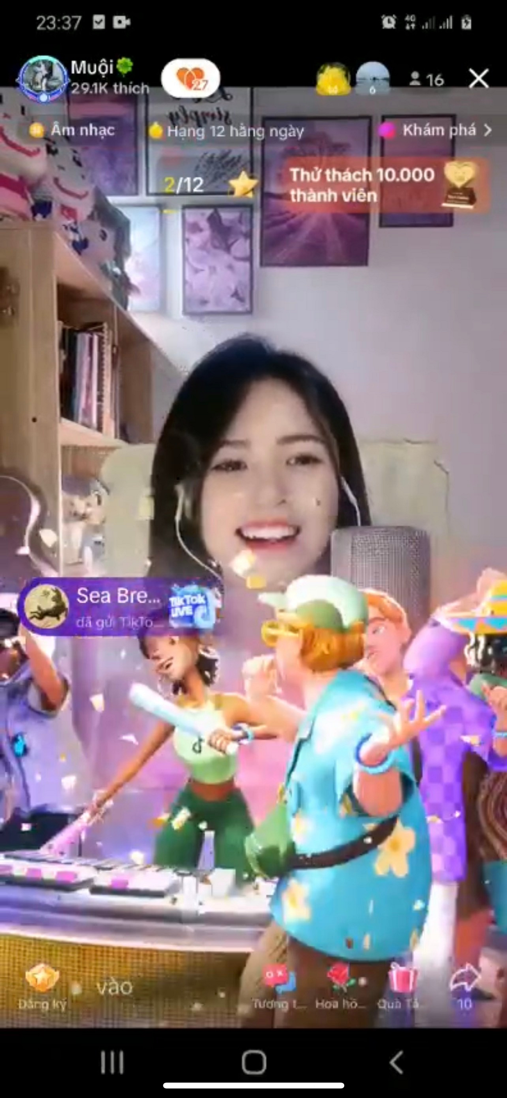 Thường xuyên lọt top bảng xếp hạng ngày TikTok Live - Ảnh: nhân vật cung cấp