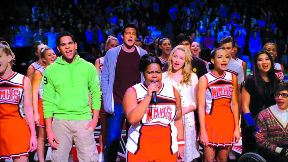 Phân cảnh thể hiện ca khúc Beautiful được tái hiện trong Glee - Nguồn ảnh: YouTube