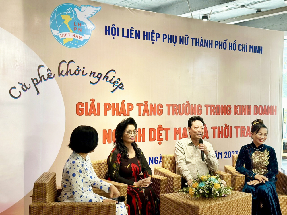 Các doanh nhân trong ngành dệt may, thời trang chia sẻ kinh nghiệm tại “Cà phê khởi nghiệp”