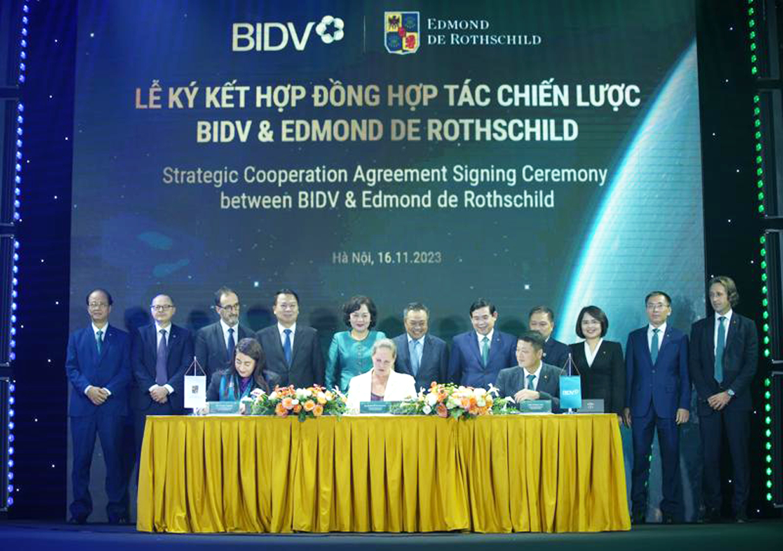 Lễ ký kết hợp đồng hợp tác chiến lược giữa BIDV và Edmond de Rothschild