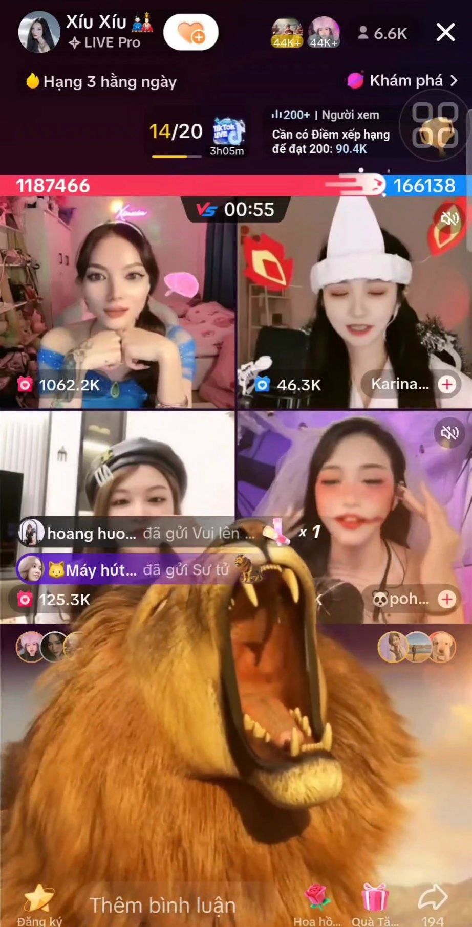 Xíu Xíu cùng các idol TikTok trong một buổi “đối đầu” đầy kịch tính - Ảnh: nhân vật cung cấp