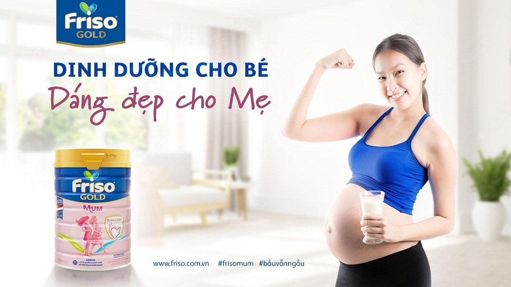 Friso® Gold Mum có hệ dưỡng chất dành riêng cho bé và chỉ số đường huyết thấp, giúp thai nhi phát triển tốt và mẹ không bị tăng cân nhiều