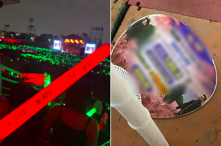 Quạt và lightstick in logo của một đơn vị cá cược gây xôn xao tại đêm nhạc của Westlife diễn ra hồi tháng 11 tại TPHCM