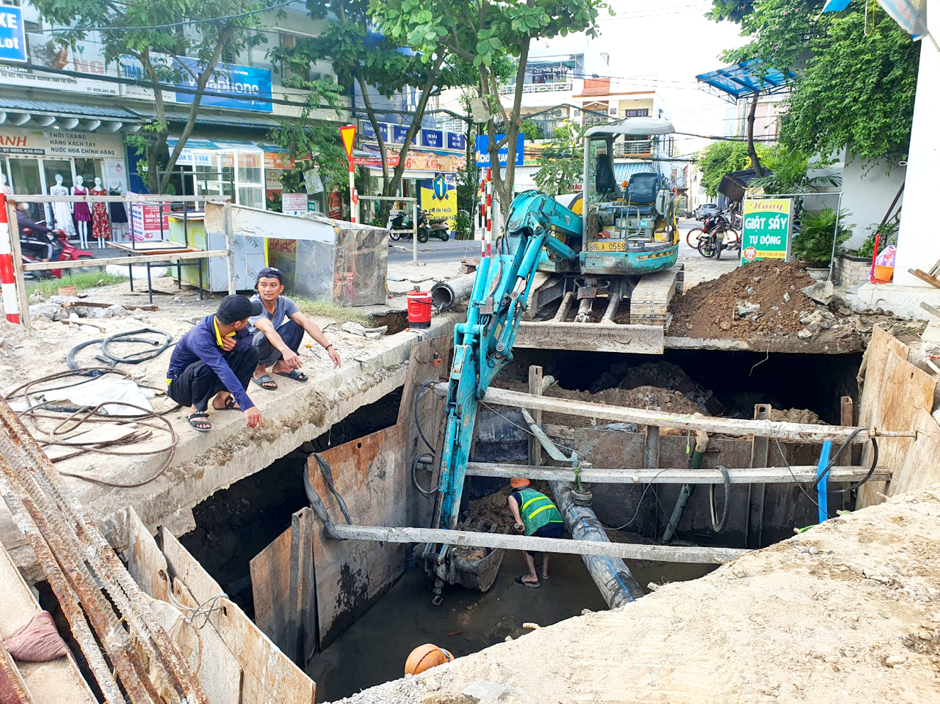 Các dự án thoát nước liên phường Xuân Hà, Tam Thuận (quận Thanh Khê) thi công kéo dài