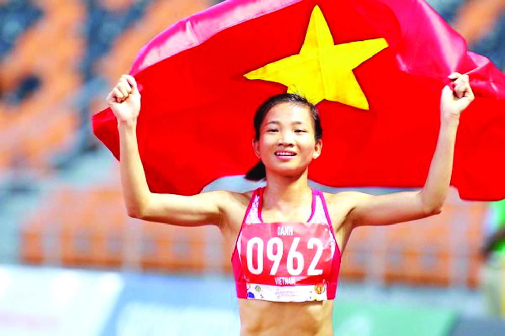 Vận động viên điền kinh Nguyễn Thị Oanh xuất sắc đoạt 4 huy chương Vàng trong một kỳ SEA Games - Nguồn ảnh: Cục Thể dục Thể thao