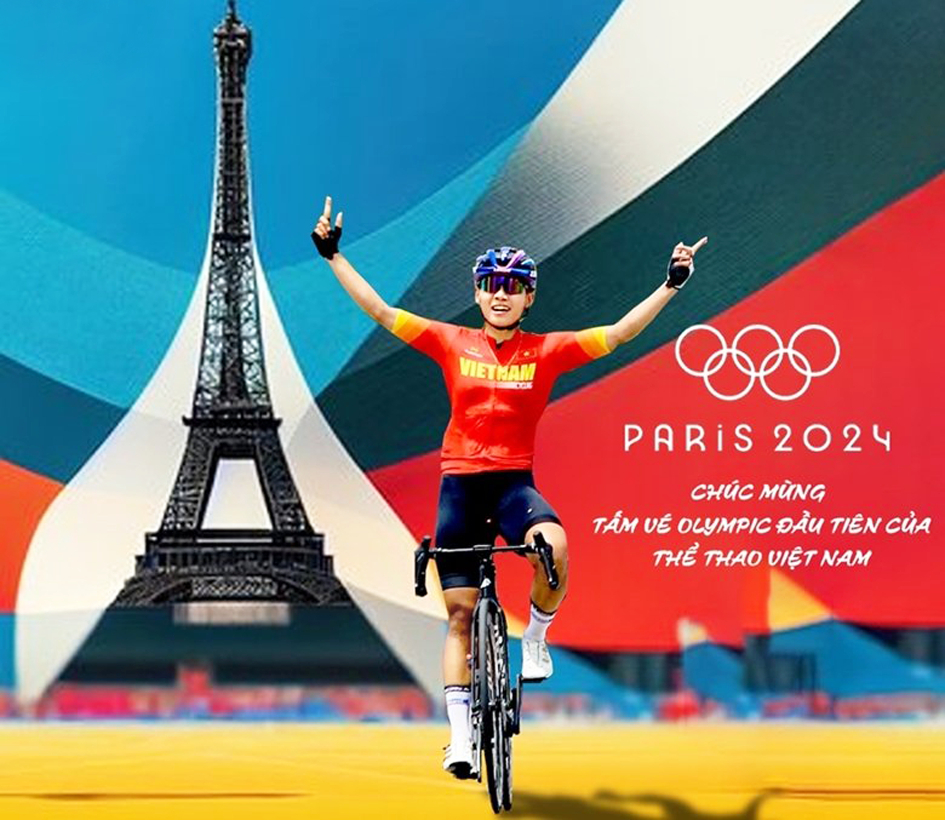 Vận động viên Nguyễn Thị Thật trở thành vận động viên xe đạp đầu tiên của Việt Nam giành vé tham dự Thế vận hội mùa hè - Olympic Paris năm 2024 - Nguồn ảnh: Liên đoàn Xe đạp - Mô tô thể thao Việt Nam